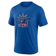 NHL Blue New York Rangers Wraparound Tri-Blend T-Shirt