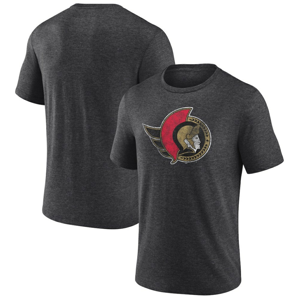 NHL Charcoal Ottawa Senators Wraparound Tri-Blend T-Shirt