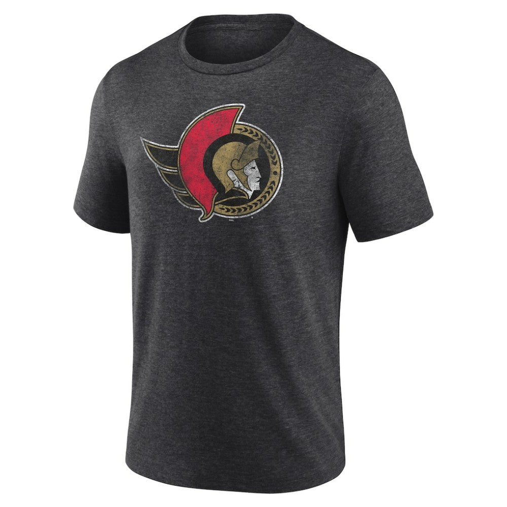 NHL Charcoal Ottawa Senators Wraparound Tri-Blend T-Shirt