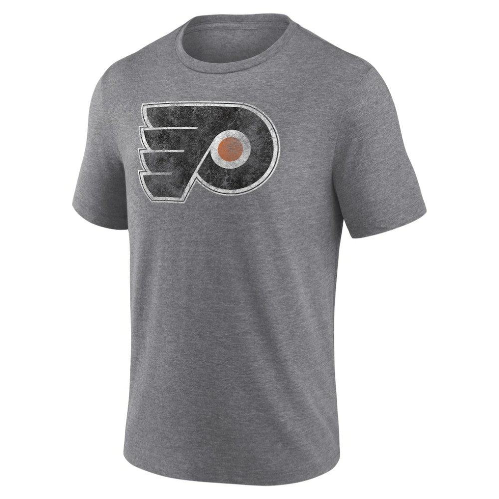 NHL Heather Gray Philadelphia Flyers Wraparound Tri-Blend T-Shirt