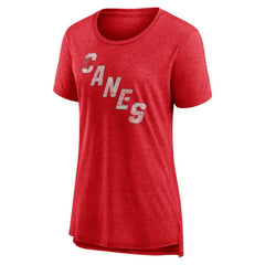 NHL Red Carolina Hurricanes Women's Slow Whistle Tri-Blend T-Shirt