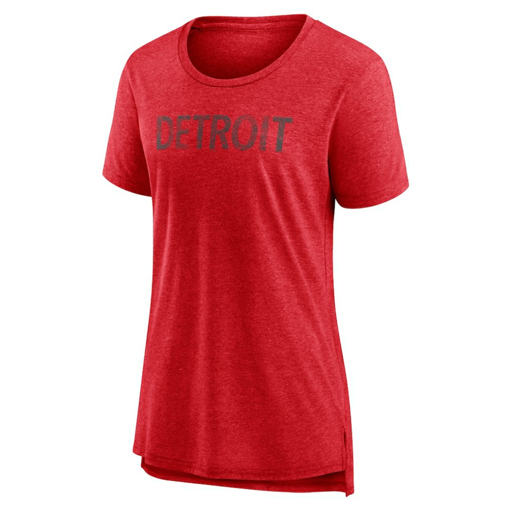 NHL Red Detroit Red Wings Women's Slow Whistle Tri-Blend T-Shirt