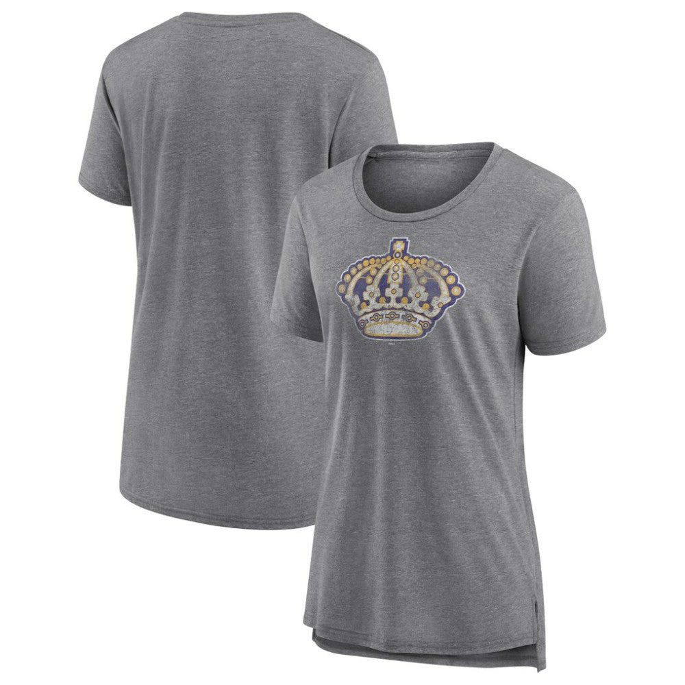 NHL Gray Los Angeles Kings Women's Slow Whistle Tri-Blend T-Shirt