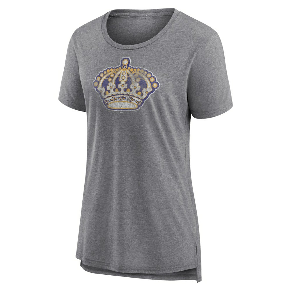 NHL Gray Los Angeles Kings Women's Slow Whistle Tri-Blend T-Shirt
