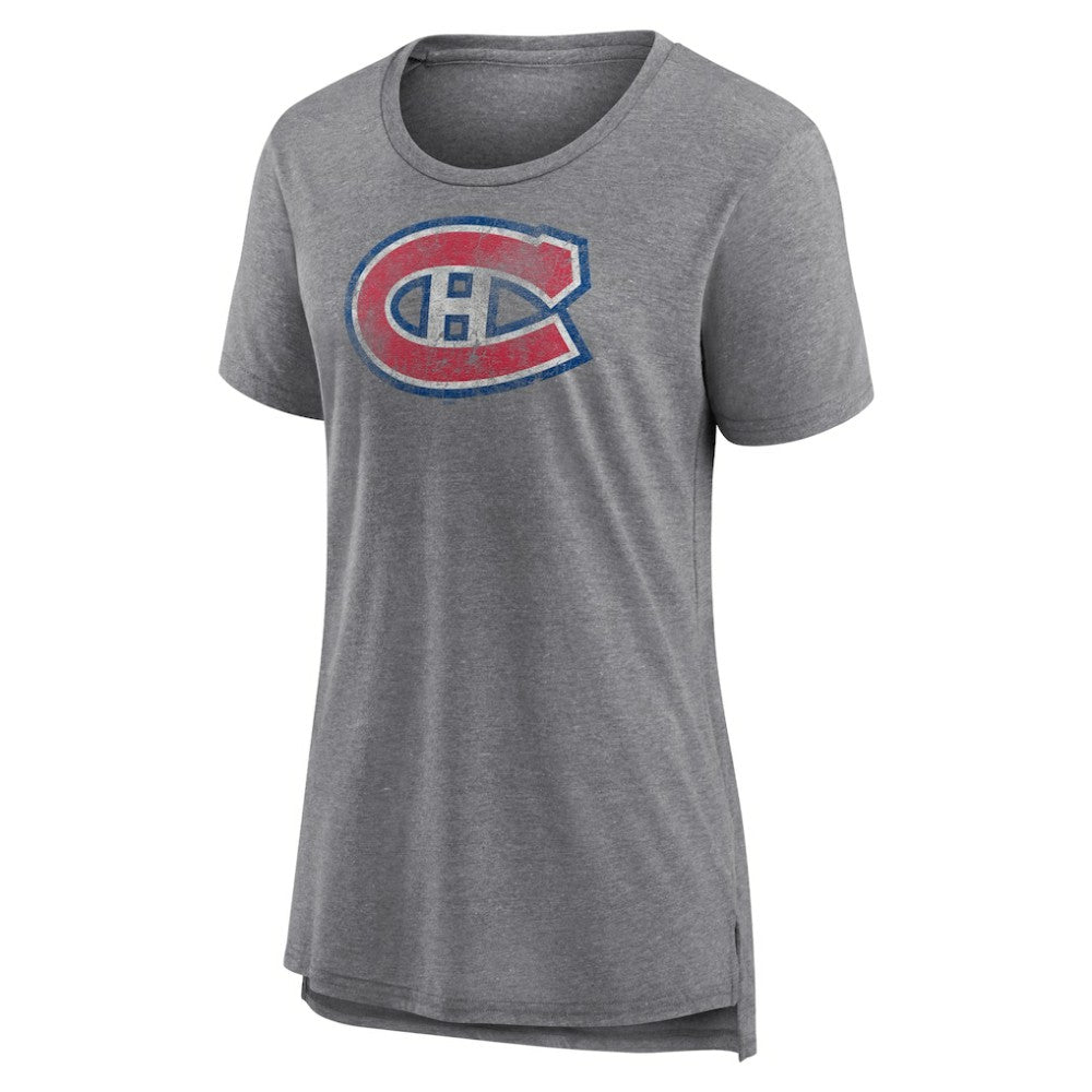 NHL Gray Montreal Canadiens Women's Slow Whistle Tri-Blend T-Shirt