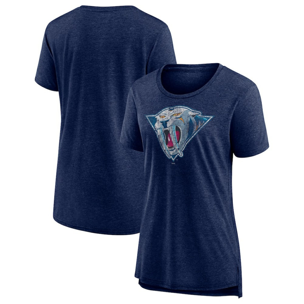 NHL Navy Nashville Predators Women's Slow Whistle Tri-Blend T-Shirt