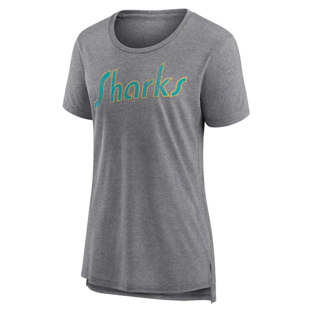 NHL Gray San Jose Sharks Women's Slow Whistle Tri-Blend T-Shirt