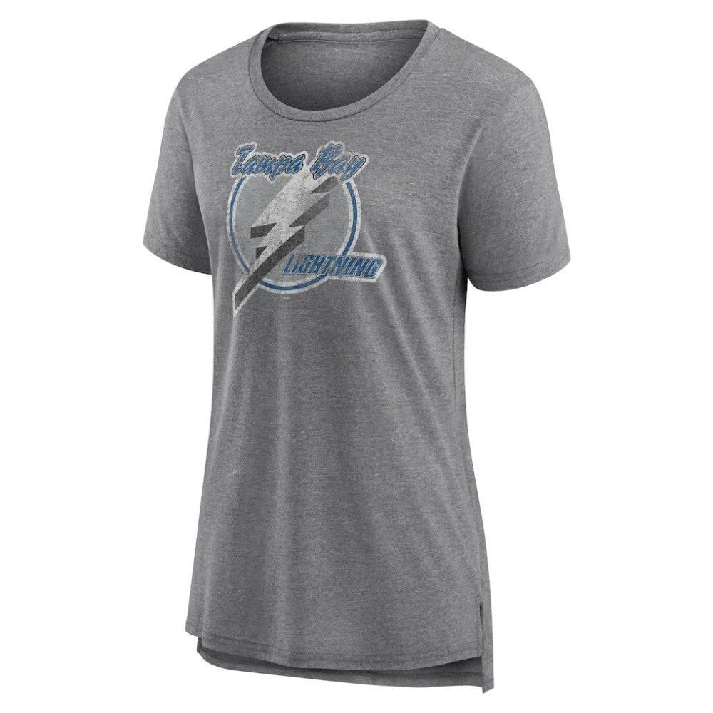 NHL Gray Tampa Bay Lightning Women's Slow Whistle Tri-Blend T-Shirt