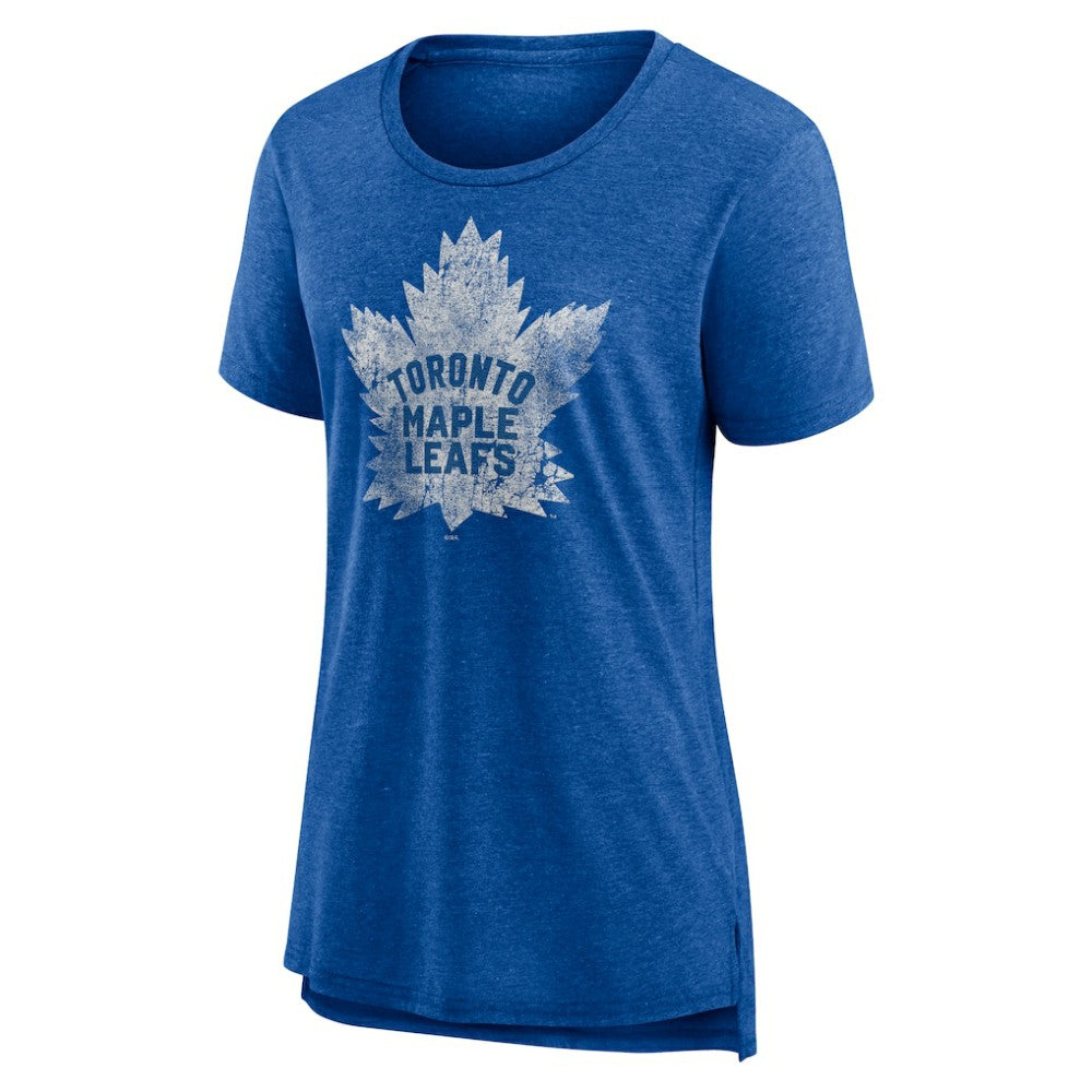 NHL Blue Toronto Maple Leafs Women's Slow Whistle Tri-Blend T-Shirt