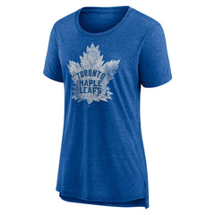 NHL Blue Toronto Maple Leafs Women's Slow Whistle Tri-Blend T-Shirt