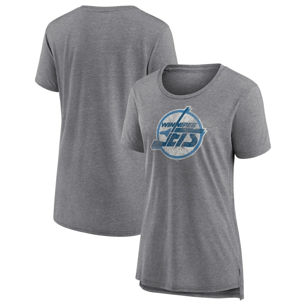 NHL Gray Winnipeg Jets Women's Slow Whistle Tri-Blend T-Shirt