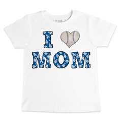 MLB Los Angeles Dodgers Tiny Turnip Youth Heart Mom T-Shirt