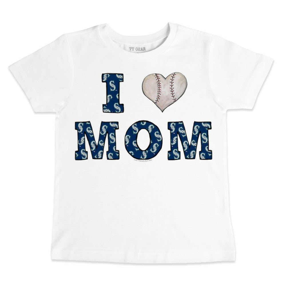 MLB Seattle Mariners Tiny Turnip Youth Heart Mom T-Shirt