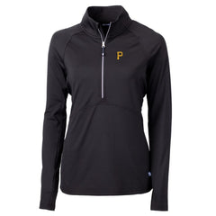 MLB Pittsburgh Pirates Cutter & Buck Women's Adapt Eco Knit Stretch Half-Zip Pullover Top