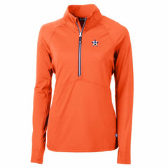 MLB Houston Astros Cutter & Buck Women's Adapt Eco Knit Stretch Half-Zip Pullover Top