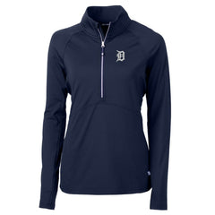 MLB Detroit Tigers Cutter & Buck Women's Adapt Eco Knit Stretch Half-Zip Pullover Top