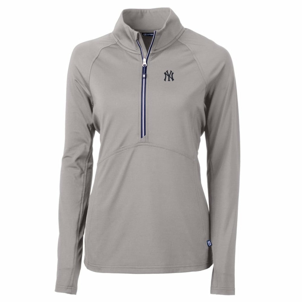 MLB New York Yankees Cutter & Buck Women's Adapt Eco Knit Stretch Half-Zip Pullover Top