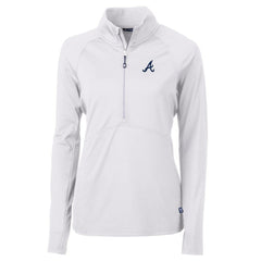 MLB Atlanta Braves Cutter & Buck Women's Adapt Eco Knit Stretch Half-Zip Pullover Top
