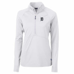MLB Detroit Tigers Cutter & Buck Women's Adapt Eco Knit Stretch Half-Zip Pullover Top