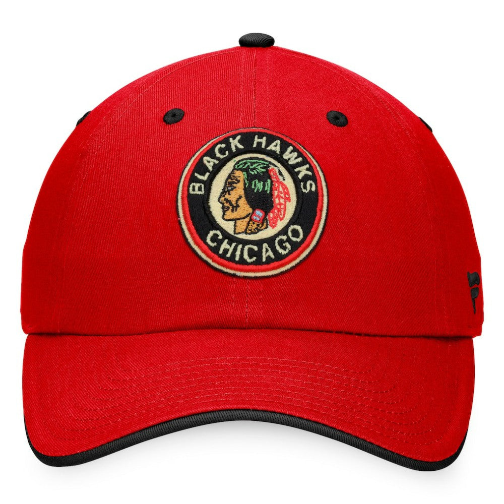 NHL Red Chicago Blackhawks Fanatics Original Six Adjustable Hat