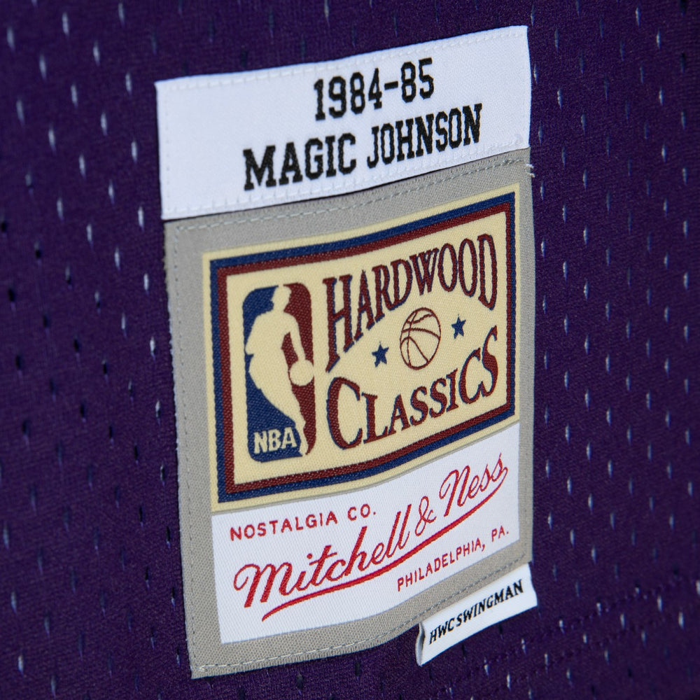 NBA Magic Johnson Los Angeles Lakers 1984/85 Hardwood Classics Fadeaway Swingman Player Jersey