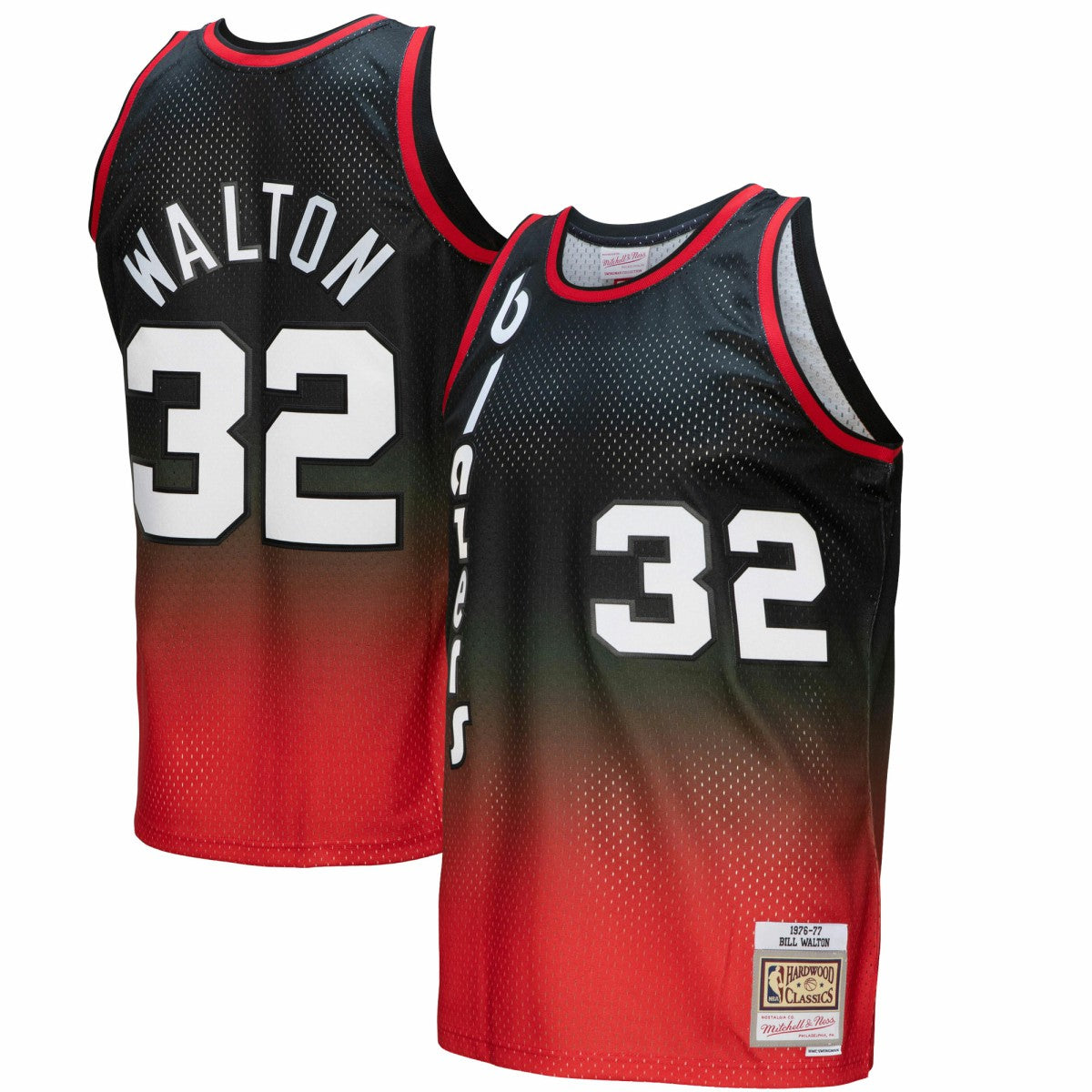 NBA Bill Walton Portland Trail Blazers 1976/77 Hardwood Classics Fadeaway Swingman Player Jersey