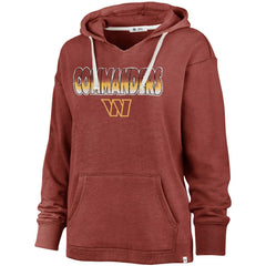 '47 Women's Color Rise Kennedy Pullover V-Neck Hoodie - Washington Commanders