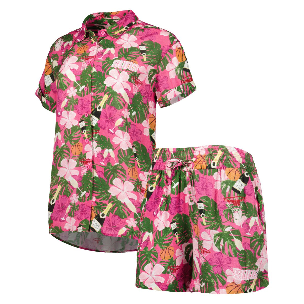 NBA Phoenix Suns Lusso Women's Finley-Frankie Party Top & Shorts Set
