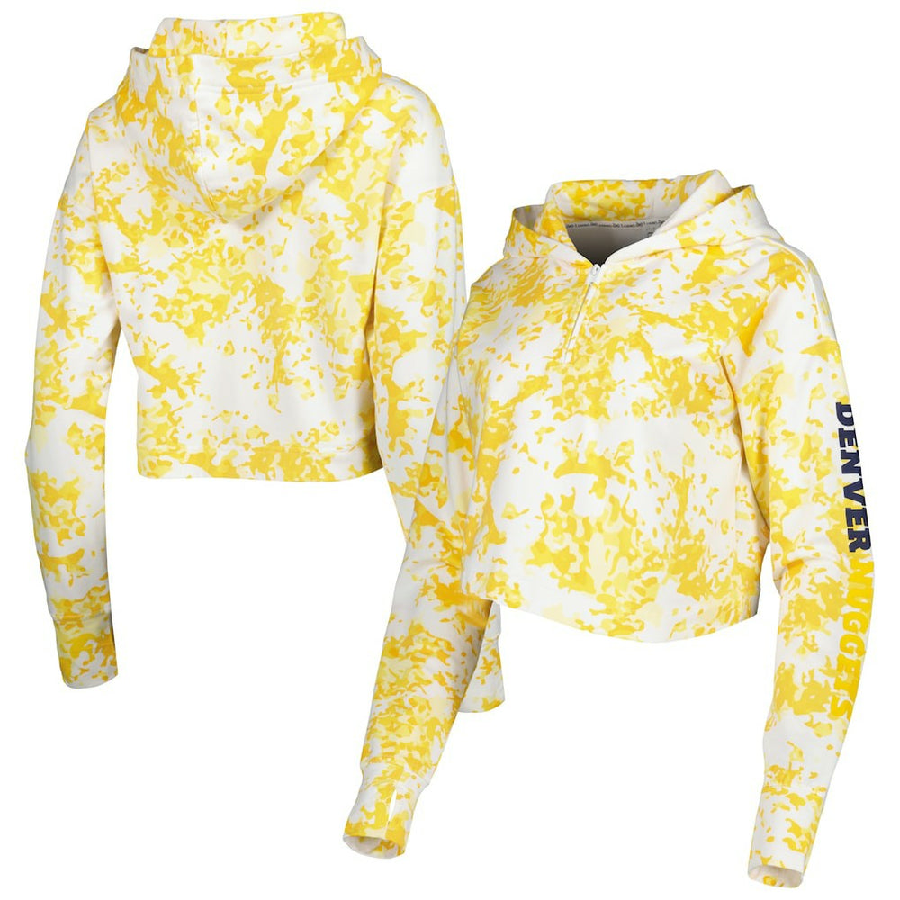 NBA Denver Nuggets Lusso Women's Maia Tri-Blend Cropped Quarter-Zip Top sale