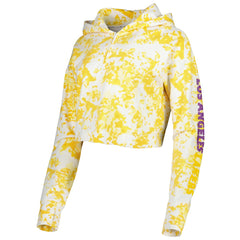 NBA Los Angeles Lakers Lusso Women's Maia Tri-Blend Cropped Quarter-Zip Top