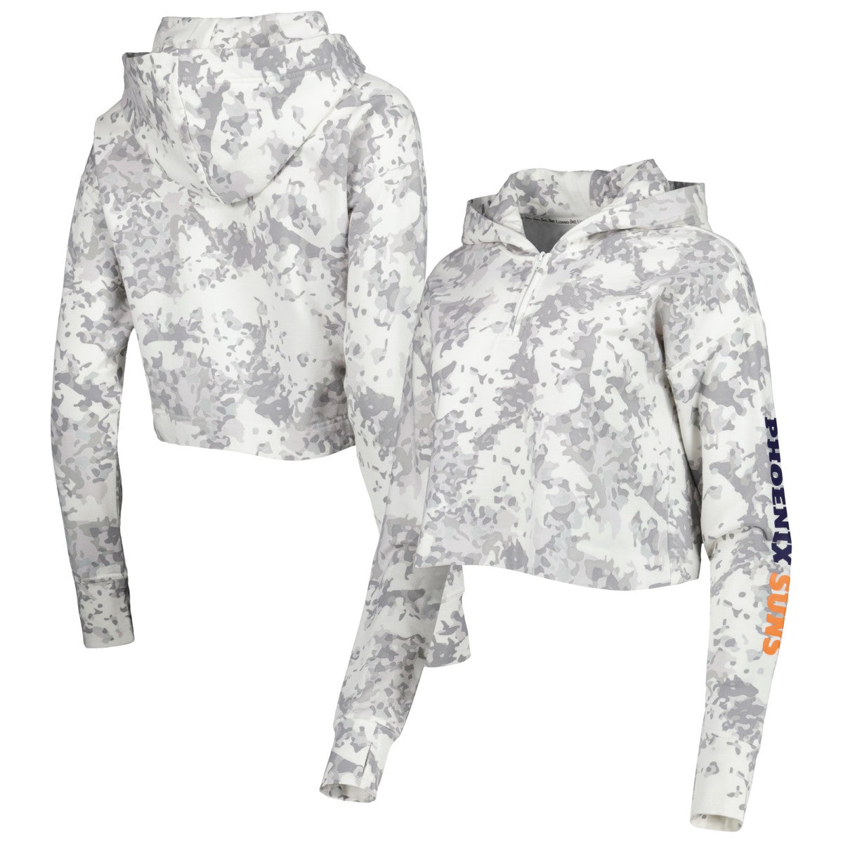 NBA Phoenix Suns Lusso Women's Maia Tri-Blend Cropped Quarter-Zip Top