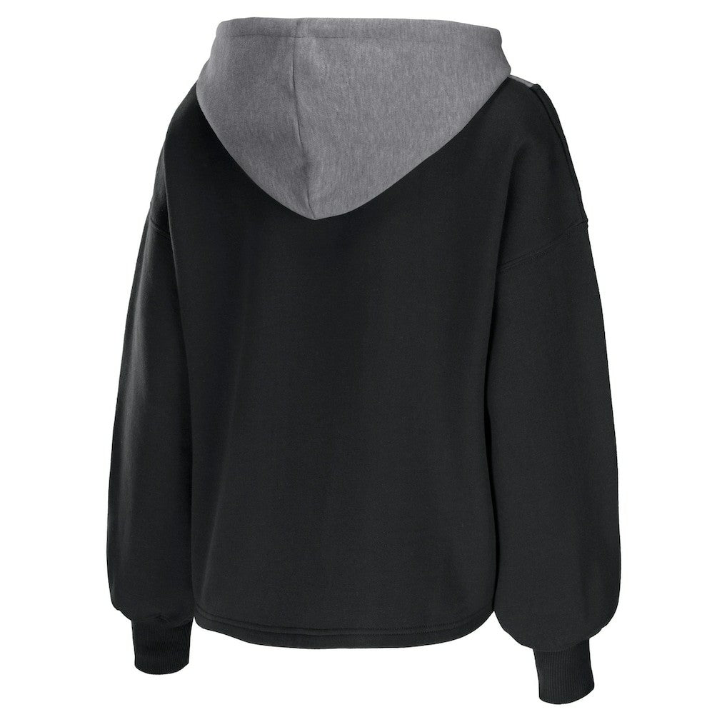 NBA Brooklyn Nets WEAR by Erin Andrews Women's Pieced Quarter-Zip Hoodie Jacket