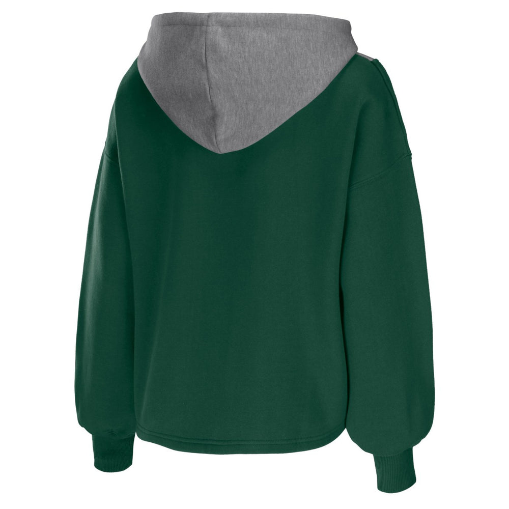 NBA Milwaukee Bucks WEAR by Erin Andrews Women's Pieced Quarter-Zip Hoodie Jacket