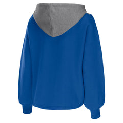 NBA New York Knicks WEAR by Erin Andrews Women's Pieced Quarter-Zip Hoodie Jacket