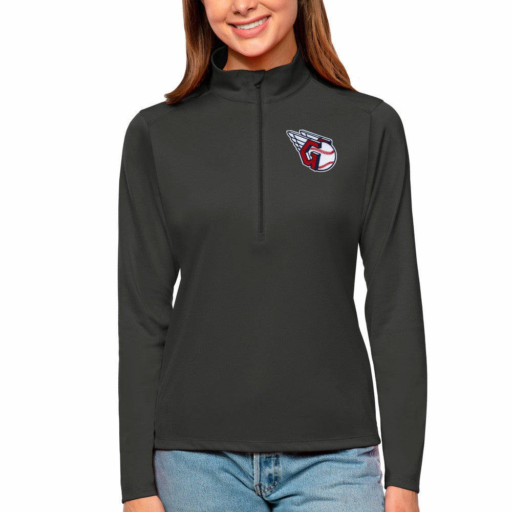 MLB Cleveland Guardians Antigua Women's Tribute Quarter-Zip Pullover Top