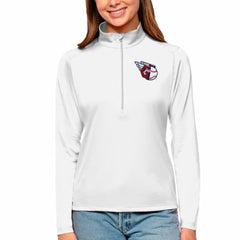 MLB Cleveland Guardians Antigua Women's Tribute Quarter-Zip Pullover Top