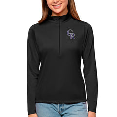 MLB Colorado Rockies Antigua Women's Tribute Quarter-Zip Pullover Top