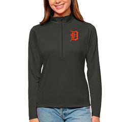 MLB Detroit Tigers Antigua Women's Tribute Quarter-Zip Pullover Top
