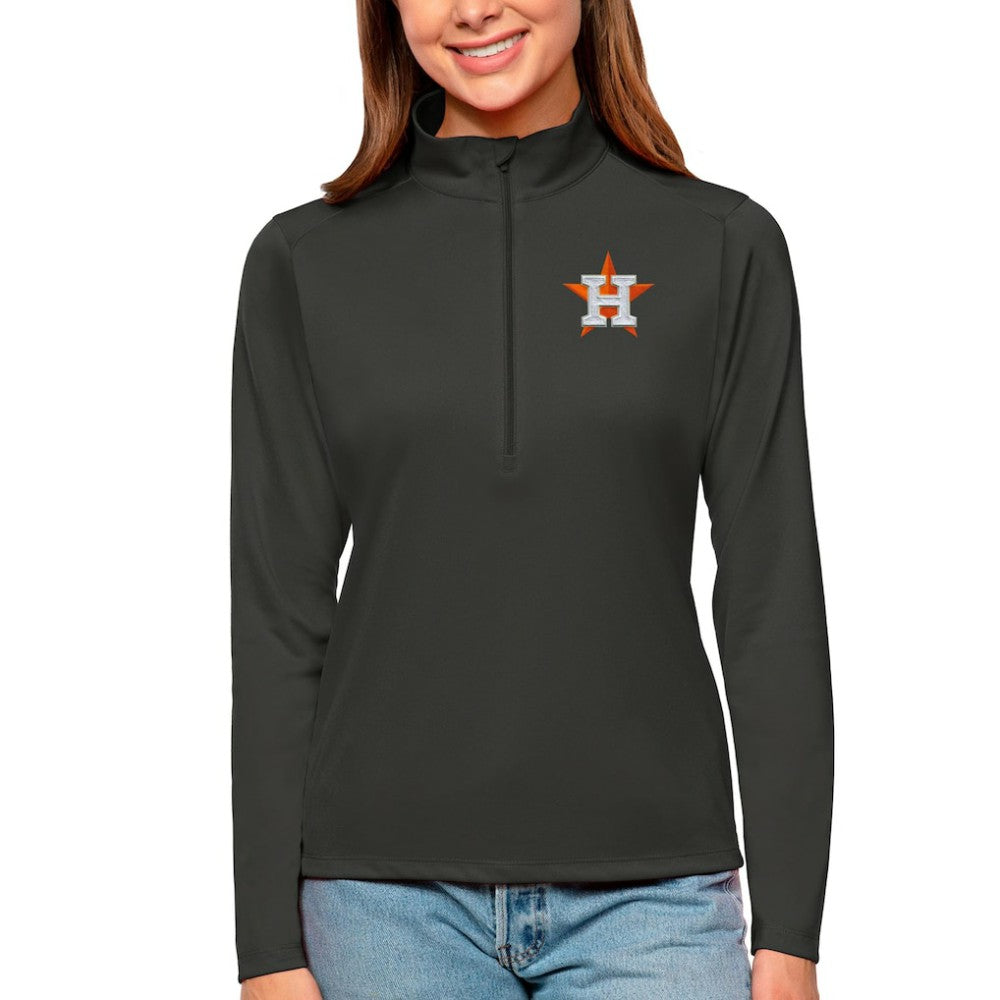 MLB Houston Astros Antigua Women's Tribute Quarter-Zip Pullover Top