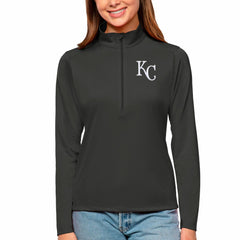 MLB Kansas City Royals Antigua Women's Tribute Quarter-Zip Pullover Top