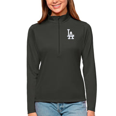 MLB Los Angeles Dodgers Antigua Women's Tribute Quarter-Zip Pullover Top