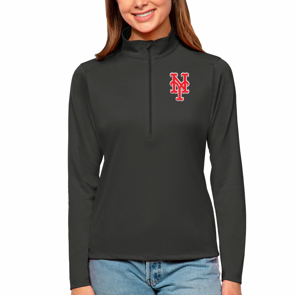 MLB New York Mets Antigua Women's Tribute Quarter-Zip Pullover Top