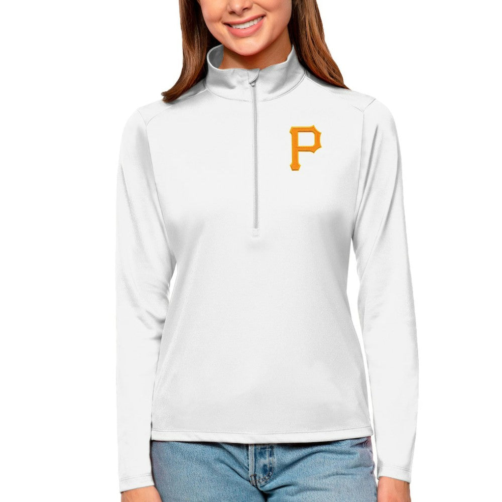 MLB Pittsburgh Pirates Antigua Women's Tribute Quarter-Zip Pullover Top