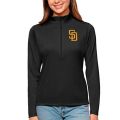 MLB San Diego Padres Antigua Women's Tribute Quarter-Zip Pullover Top