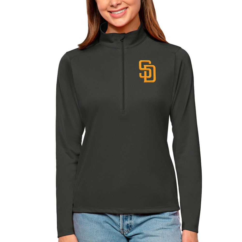MLB San Diego Padres Antigua Women's Tribute Quarter-Zip Pullover Top