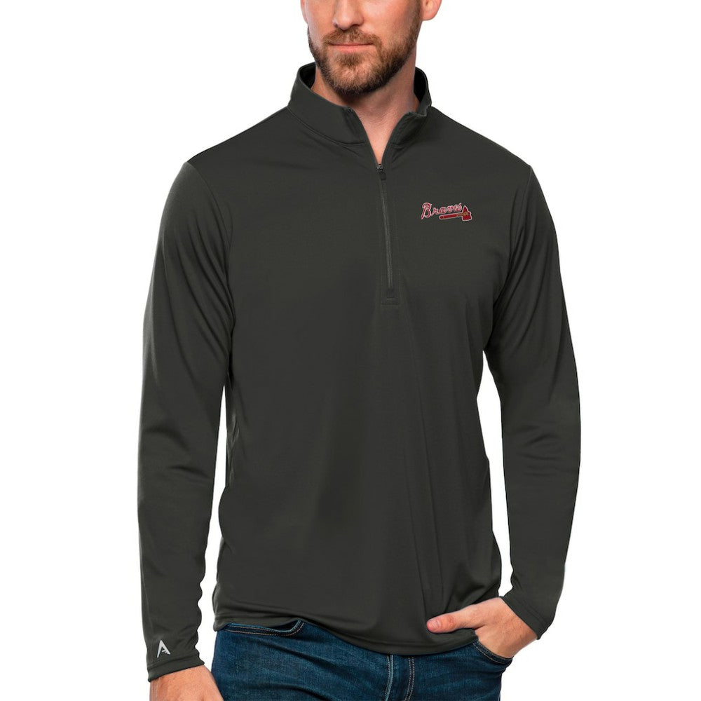 MLB Atlanta Braves Antigua Tribute Quarter-Zip Pullover Top