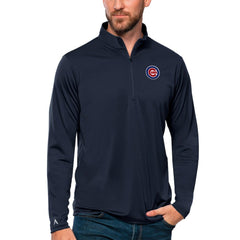 MLB Chicago Cubs Antigua Tribute Quarter-Zip Pullover Top