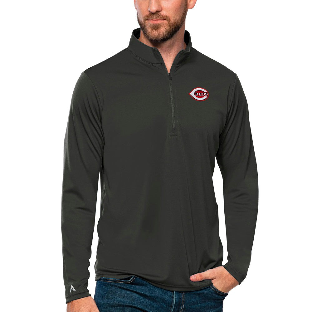 MLB Cincinnati Reds Antigua Tribute Quarter-Zip Pullover Top