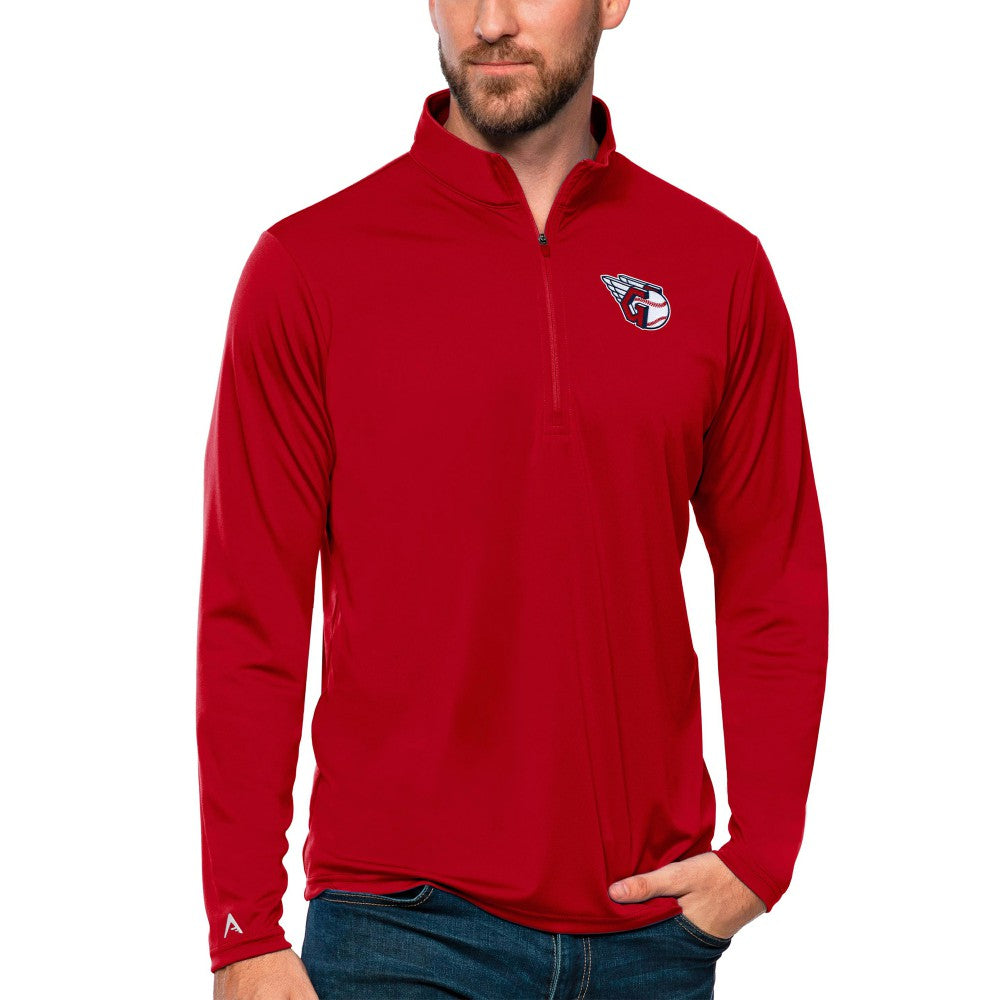 MLB Cleveland Guardians Antigua Tribute Quarter-Zip Pullover Top