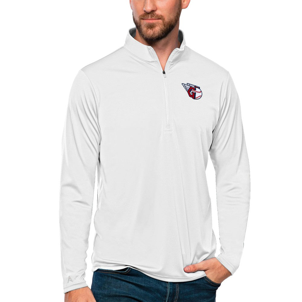 MLB Cleveland Guardians Antigua Tribute Quarter-Zip Pullover Top